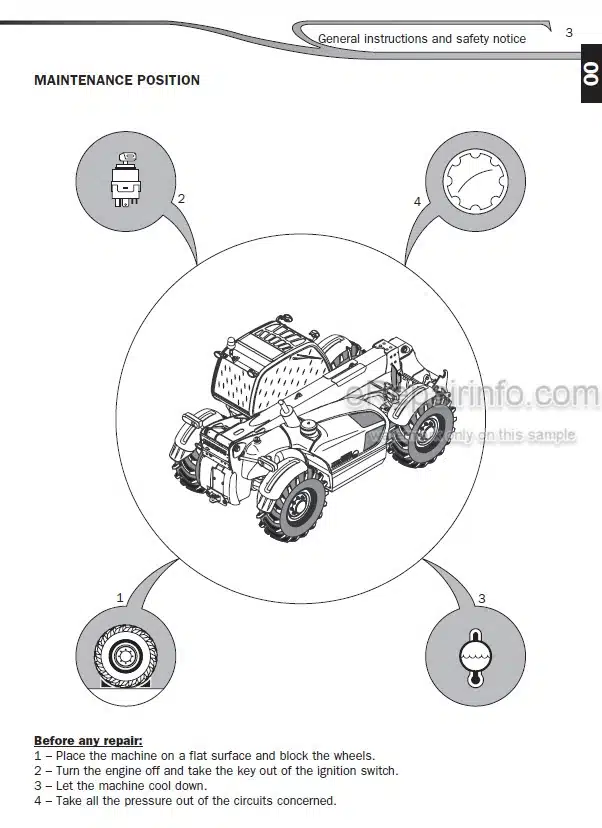Photo 5 - Manitou MLT634T MLT634-120LSU MLT731T MLT735-120LSU MLT741T MLT741-120LSU MLT741H MLT1035LT MT732 MT932 MT1030S Repair Manual Telescopic Handler