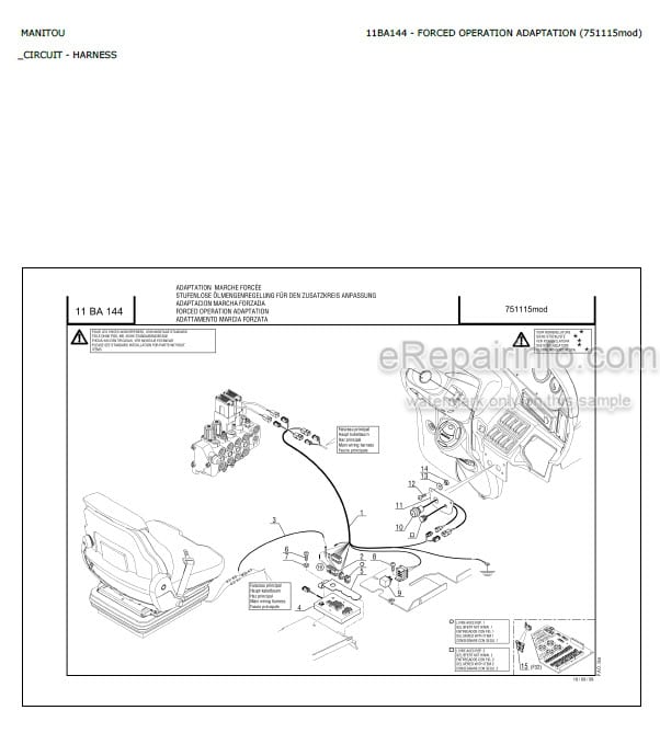 Photo 10 - Manitou MLT634 MLT634-120 MLT731 LSU Turbo Serie E3 Parts Catalog Telescopic Handler
