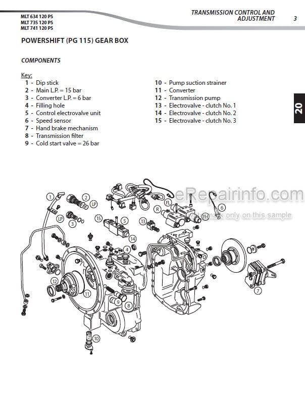 Photo 3 - Manitou MLT634-120 MLT732-100D MLT735-100 MLT735-120 MLT741-100 MLT741-120 MT732 MT932 MT1030 MT732 MT932 Repair Manual Telescopic Handler