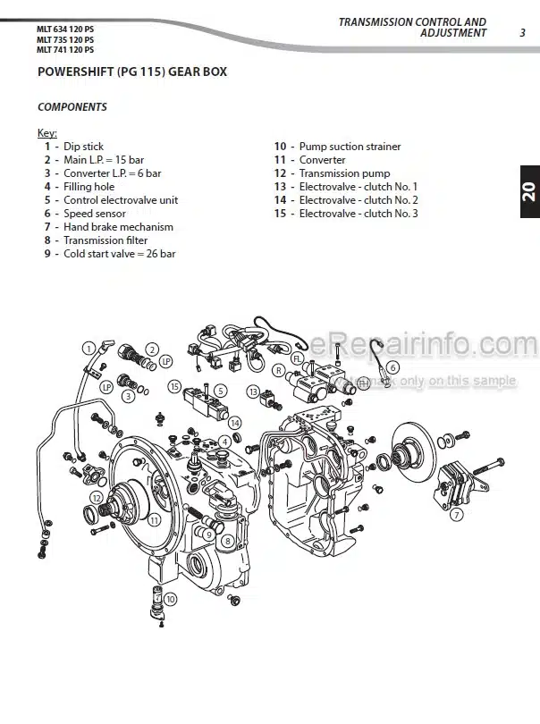 Photo 3 - Manitou MLT634-120 MLT732-100D MLT735-100 MLT735-120 MLT741-100 MLT741-120 MT732 MT932 MT1030 MT732 MT932 Repair Manual Telescopic Handler