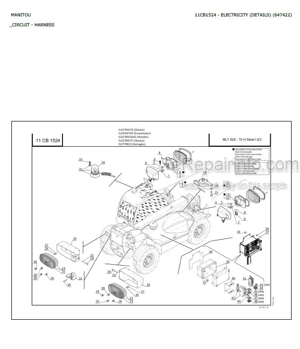 Photo 7 - Manitou MLT634-120 MLT732-100D MLT741-100 MLT735-120 MLT741-120 MLT-X732 MLT-X735T MLT-X735-120LSU MLT-X741-120LSU MLT-X1035L S6-E3 Parts Catalog Telescopic Handler