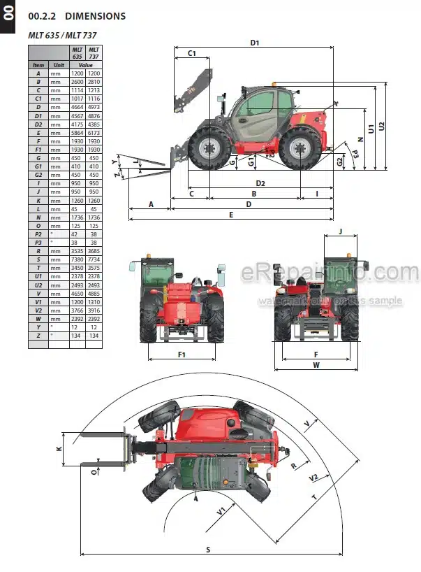 Photo 5 - Manitou MLT635-130PS MLT733-105D MLT737-130PS Repair Manual Telescopic Handler