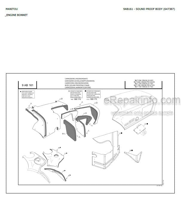 Photo 4 - Manitou MLT735-100LSU MLT735-120LSU S7 E3 Parts Catalog Telescopic Handler