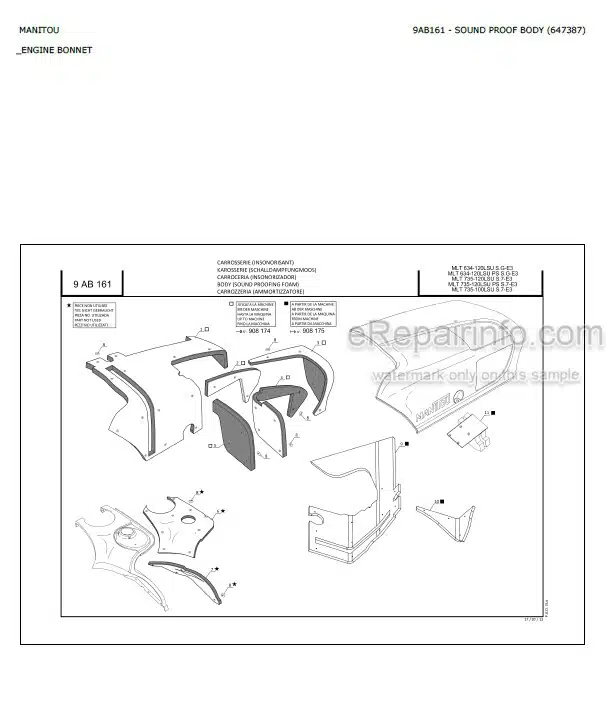 Photo 4 - Manitou MLT735-100LSU MLT735-120LSU S7 E3 Parts Catalog Telescopic Handler
