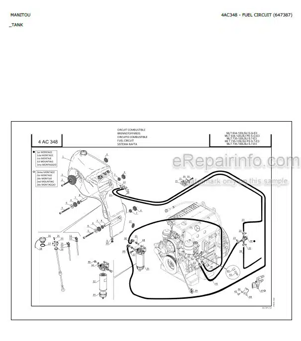 Photo 7 - Manitou MLT735-100LSU MLT735-120LSU S7 E3 Parts Catalog Telescopic Handler