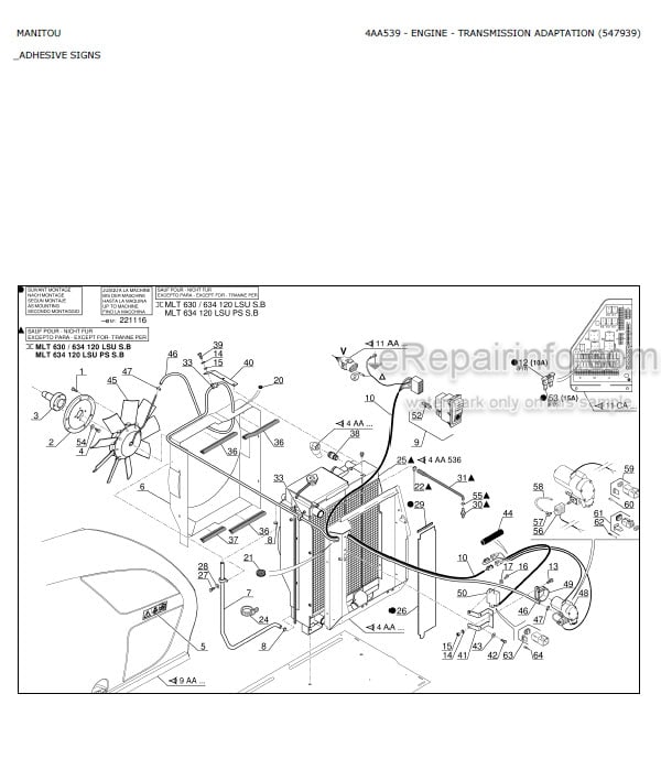 Photo 4 - Manitou MLT735-120 LSU PS Serie 2 Parts Catalog Telescopic Handler