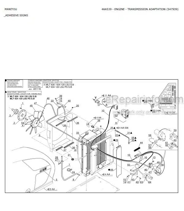 Photo 4 - Manitou MLT735-120 LSU PS Serie 2 Parts Catalog Telescopic Handler