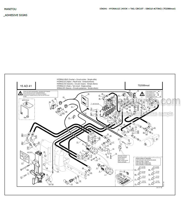 Photo 4 - Manitou MLT735LSU MLT735-120LSU MLT741-120LSU MLT1035L S5 E3 Parts Catalog Telescopic Handler