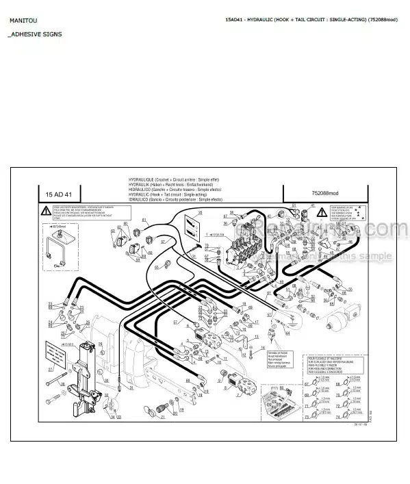 Photo 4 - Manitou MLT735LSU MLT735-120LSU MLT741-120LSU MLT1035L S5 E3 Parts Catalog Telescopic Handler