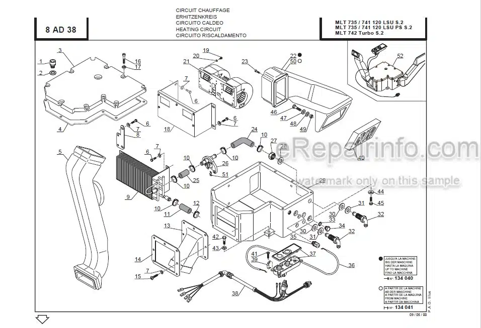 Photo 7 - Manitou MLT735-120 MLT741-120 MLT742 LSU PS Serie 2-E2 Parts Catalog Telescopic Handler
