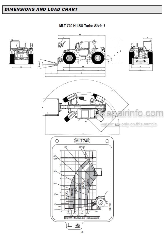 Photo 5 - Manitou MLT740H LSU MT1033HL Turbo Serie 1 Repair Manual Telescopic Handler