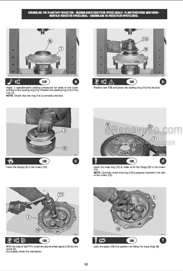 Photo 1 - Manitou MLT740H LSU MT1033HL Turbo Serie 1 Repair Manual Telescopic Handler