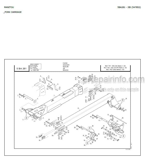 Photo 7 - Manitou MLT741-100 MLT741-120 PS ST3B Parts Catalog Telescopic Handler