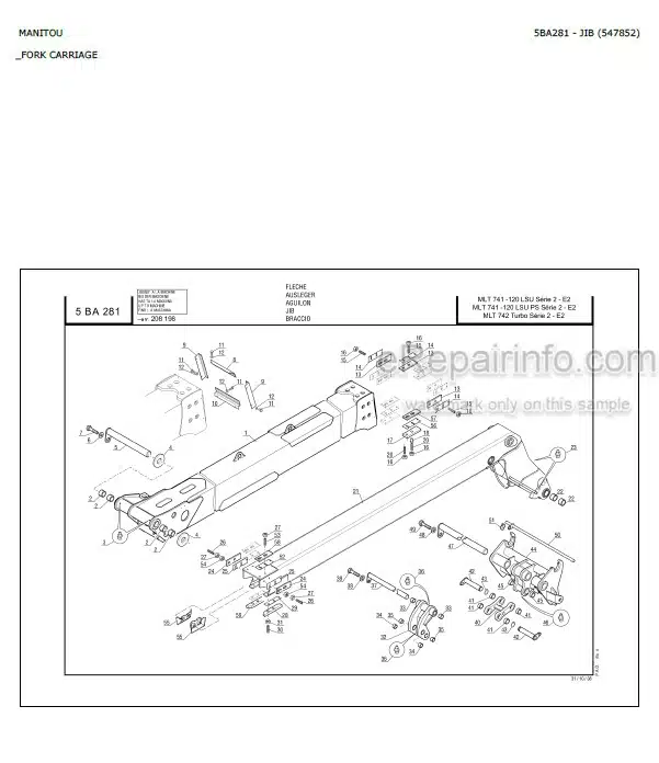 Photo 3 - Manitou MLT741-120 MLT742 LSU PS Serie 2 E2 Parts Catalog Telescopic Handler