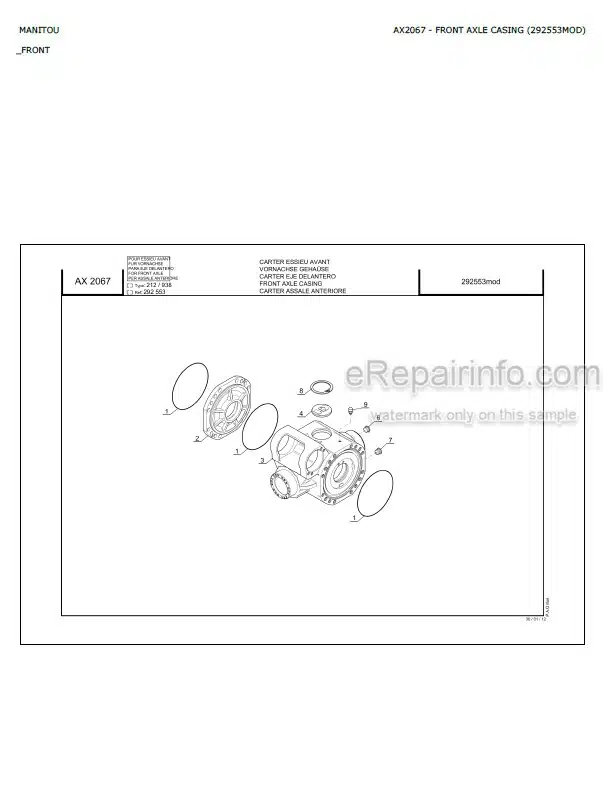 Photo 3 - Manitou MLT840-115 MLT840-137 MLT1040L 115 PS JD ST4 S1 Parts Catalog Telescopic Handler