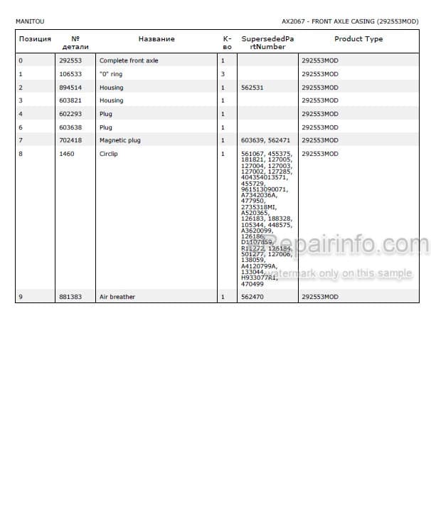 Photo 5 - Manitou MLT840-115 MLT840-137 MLT1040L 115 PS JD ST4 S1 Parts Catalog Telescopic Handler