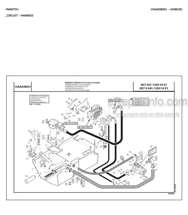 Photo 6 - Manitou MLT845-120H MLT-X845-120H S4 E3 Parts Catalog Telescopic Handler