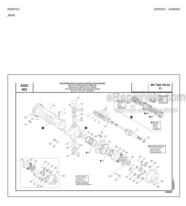 Photo 7 - Manitou MLT735H-100 MLT741H-100 MLT741H-120 MLT940H-120 MLT935H-100 ST3B Parts Catalog Telescopic Handler