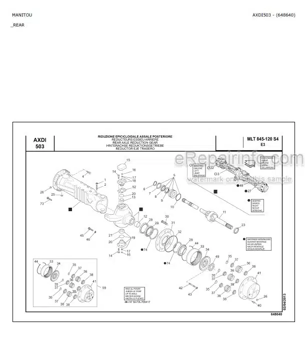 Photo 7 - Manitou MLT735H-100 MLT741H-100 MLT741H-120 MLT940H-120 MLT935H-100 ST3B Parts Catalog Telescopic Handler
