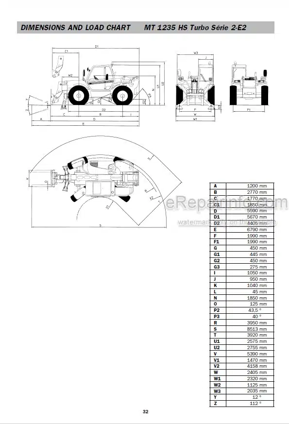 Photo 5 - Manitou MLT845H MT1235HS MT1335HSL MT1435HSL MT1745HSL Repair Manual Telescopic Handler
