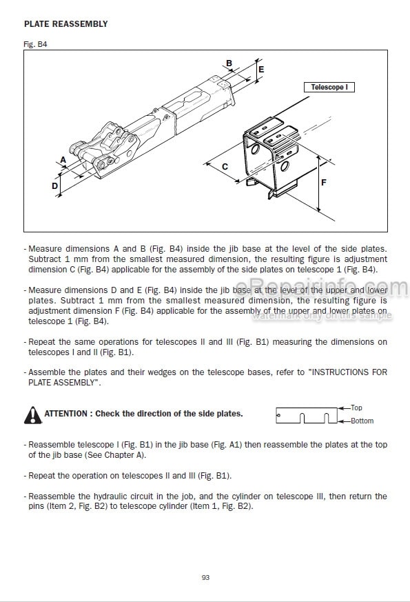 Photo 3 - Manitou MLT845H MT1235HS MT1335HSL MT1435HSL MT1745HSL Repair Manual Telescopic Handler