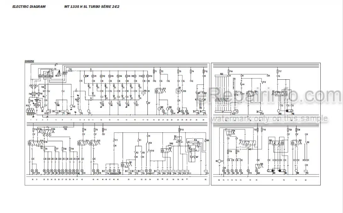 Photo 6 - Manitou MLT845H MT1235HS MT1335HSL MT1435HSL MT1745HSL Repair Manual Telescopic Handler
