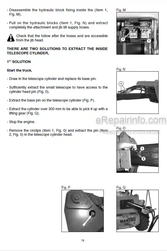 Photo 2 - Manitou MLT845-120LSU MLT940L-120LSU ML635 MT940L MT1235S MT1240L MT1335SL MT1340SL MT1740SL MT1340SL MT1740SL Repair Manual Telescopic Handler