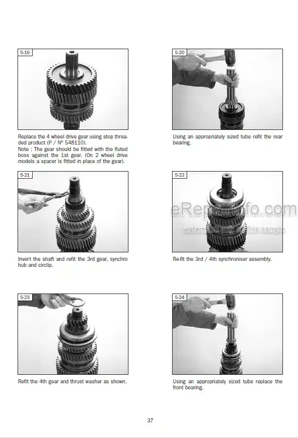 Photo 3 - Manitou MLT845-120LSU MLT940-120LSU ML635 MT940L MT1235S MT1240L MT1335SL MT1340SL MT1435SL MT1440SL MT1740SL MT1340SL MT1340SL Turbo Repair Manual Telescopic Handler