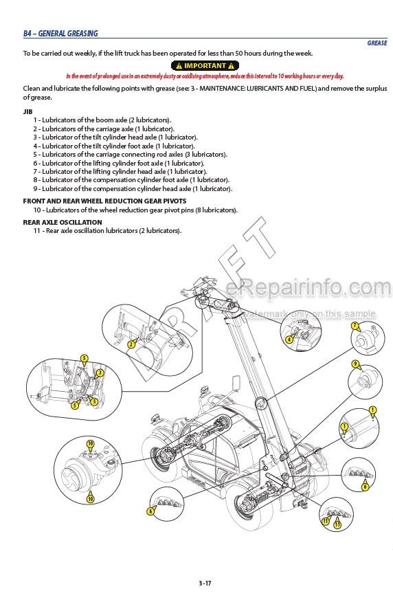 Photo 4 - Manitou MLT960 Operators Manual Draft Telescopic Handler