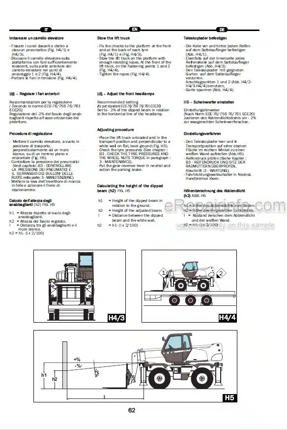 Photo 3 - Manitou MRT1440 MRT1640 MRT1840 E3 Easy Operators Manual Telescopic Handler