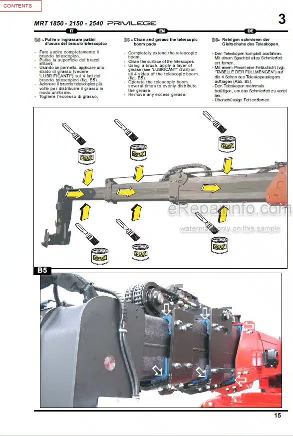 Photo 6 - Manitou MRT1850 MRT2150 MRT2540 Privilege Operators Manual Telescopic Handler -413079