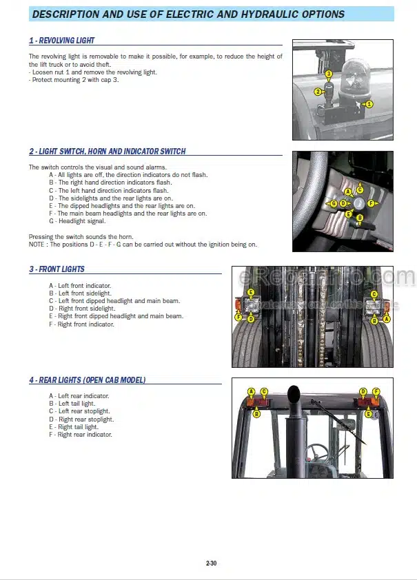 Photo 6 - Manitou M30-2TH M30-4TH Operators Manual Forklift 758337-