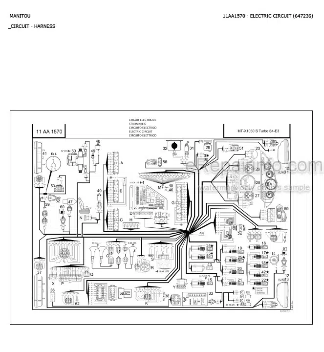 Photo 5 - Manitou MT-X1030S T S4 E3 Parts Catalog Telescopic Handler