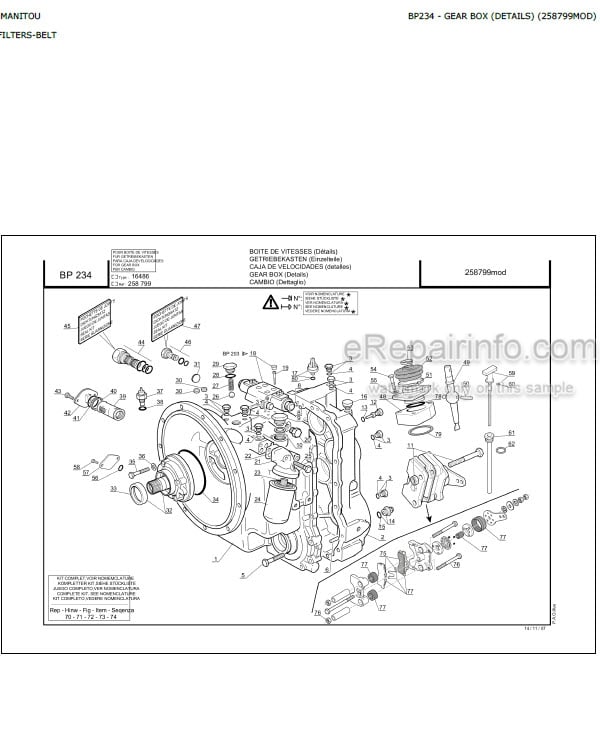 Photo 10 - Manitou MT-X732SD E3 Parts Catalog Telescopic Handler