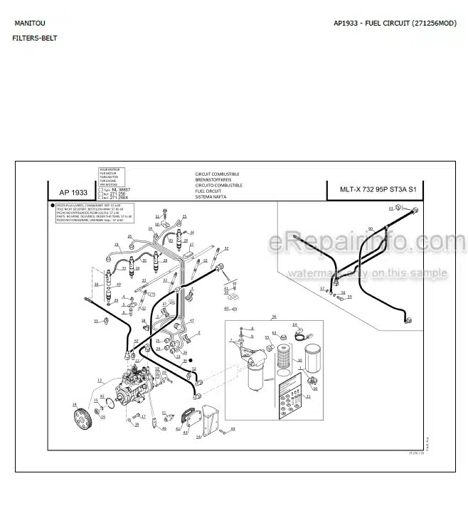 Photo 9 - Manitou MT-X732SE E3 Parts Catalog Telescopic Handler