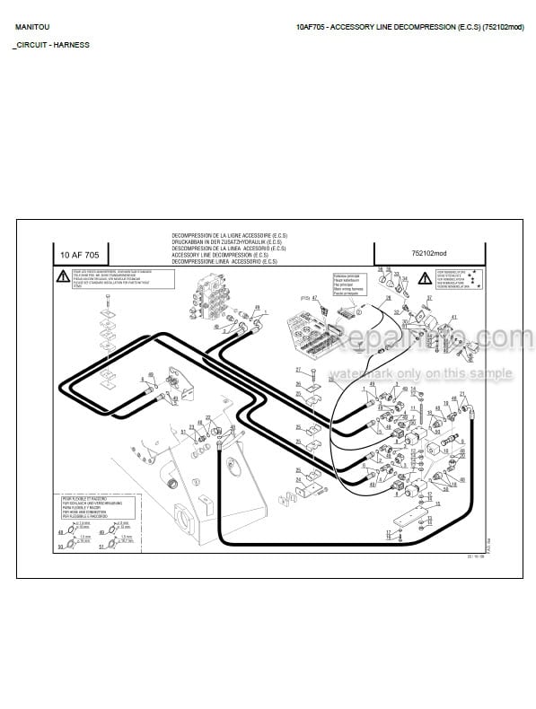 Photo 3 - Manitou MT1030S Turbo S4 E3 Parts Catalog Telescopic Handler