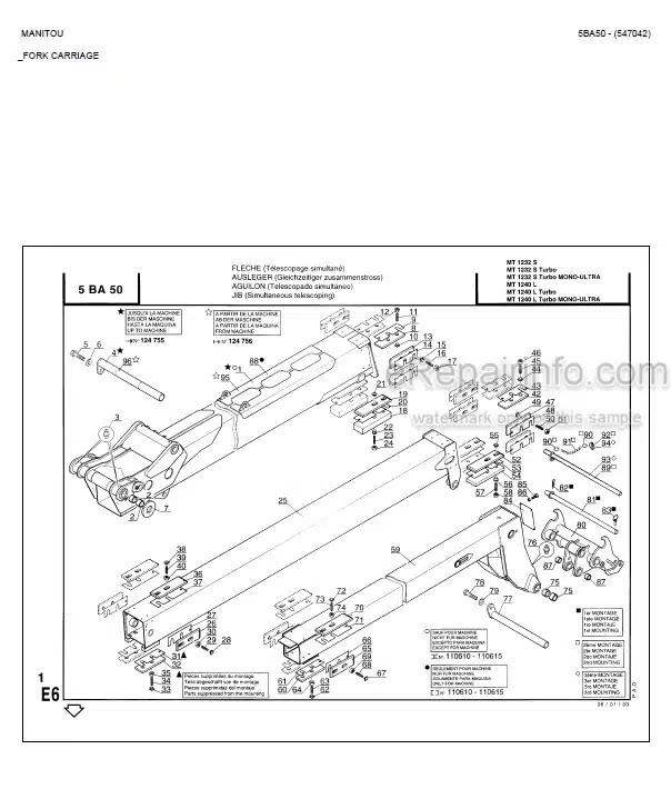 Photo 6 - Manitou MT625T Comfort Serie 2-E3 Operator's Manual Telescopic Handler