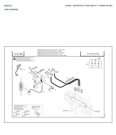 Photo 6 - Manitou MT1436R MT1840R Privilege Parts Catalog Telescopic Handler
