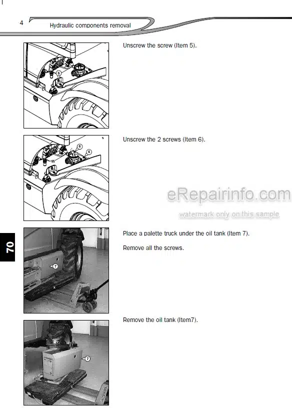 Photo 3 - Manitou MT1440H MT1440HA MT1840H MT1840HA Privilege Repair Manual Telescopic Handler