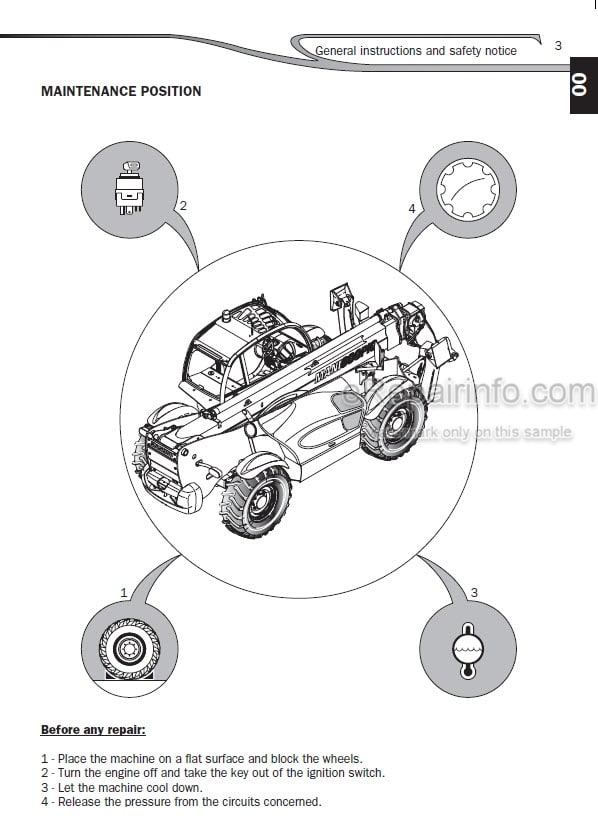Photo 6 - Manitou MT1440H MT1840H MT1440HA MT1840HA E3 Repair Manual Telescopic Handler