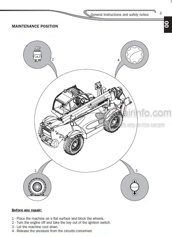 Photo 6 - Manitou MT1440H MT1840H MT1440HA MT1840HA E3 Repair Manual Telescopic Handler