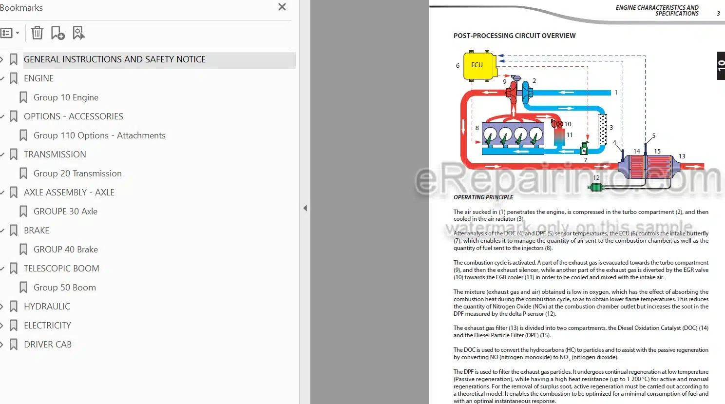 Photo 4 - Manitou MT1440 MT1840 MT1440A MT1840A ST3B Repair Manual Telescopic Handler