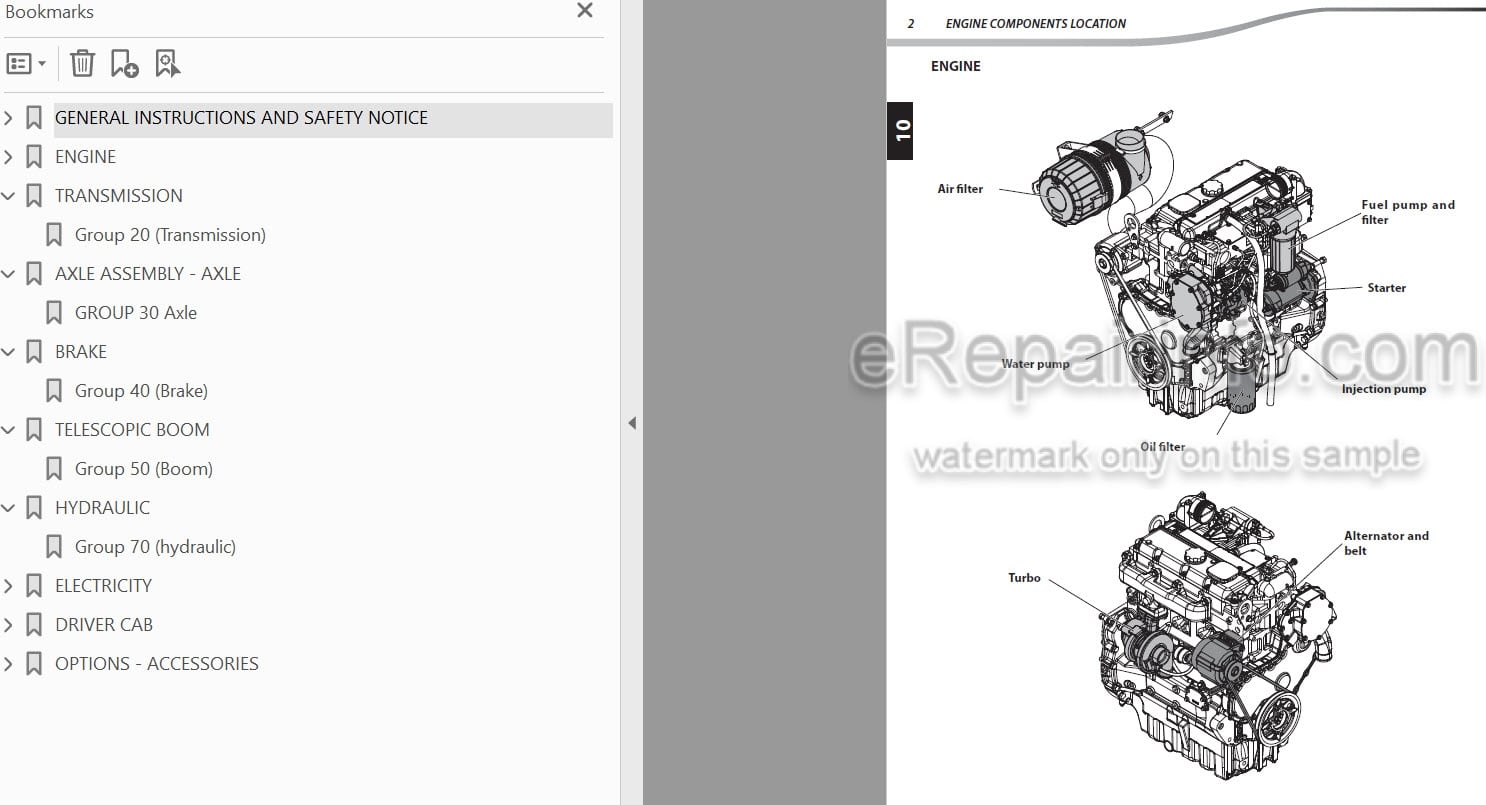 Photo 3 - Manitou MT1440 МТ-Х1440 MT1840 МТ-Х1840 MT1440А  МТ-Х1440А МТ1840А МТ-Х1840А Repair Manual Telescopic Handler