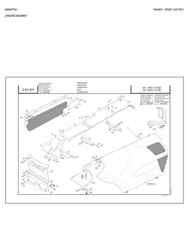 Photo 4 - Manitou MT144A MT1840A ST3B Parts Catalog Telescopic Handler