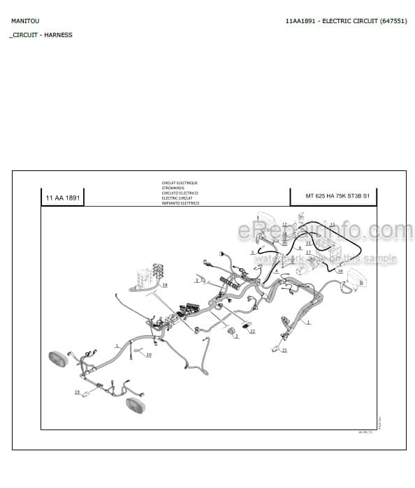 Photo 8 - Manitou MT625HA 75K ST3B S1 Parts Catalog Telescopic Handler