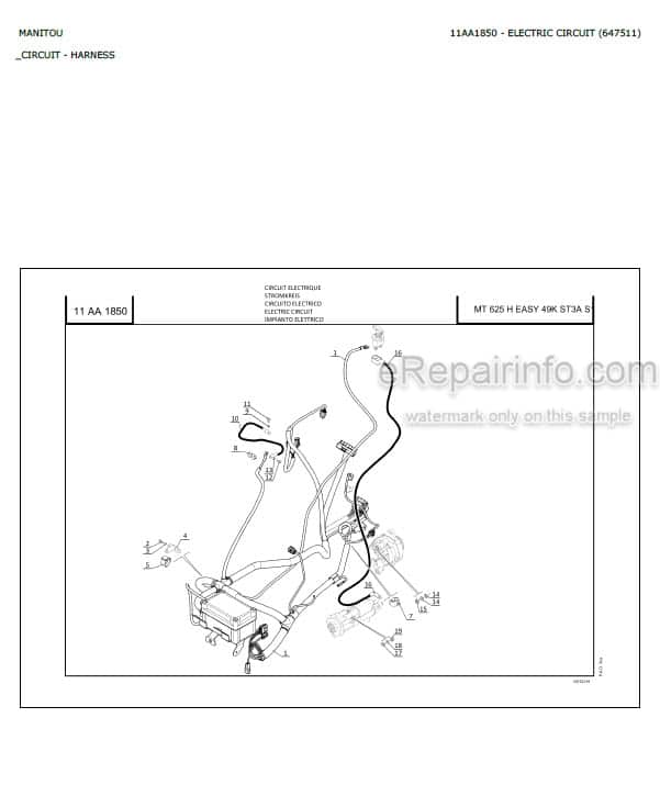 Photo 3 - Manitou MT625H Easy 49K ST3A S1 Parts Catalog Telescopic Handler
