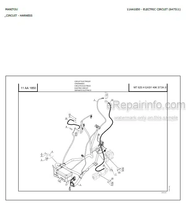 Photo 3 - Manitou MT625H Easy 49K ST3A S1 Parts Catalog Telescopic Handler
