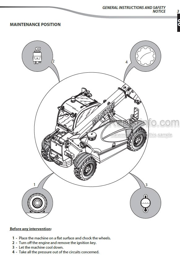 Photo 6 - Manitou MT625H MT625HA MLT625H-75H ST3B Repair Manual Telescopic Handler 647469EN