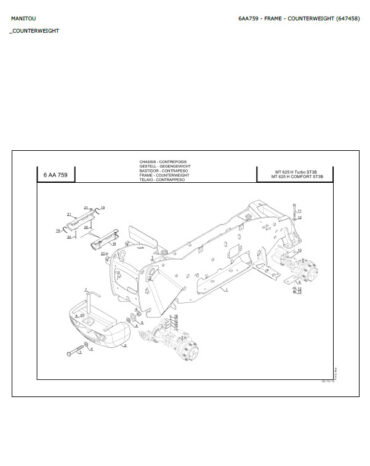 Photo 4 - Manitou MT625H Turbo ST3B Parts Catalog Telescopic Handler