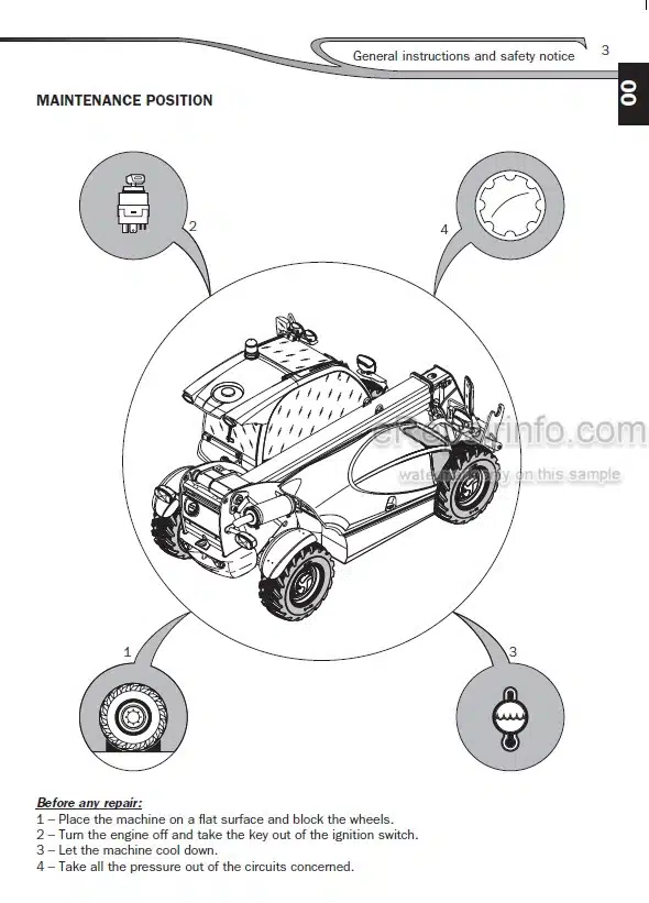 Photo 5 - Manitou MT625 Turbo MT625T Comfort Repair Manual Telescopic Handler
